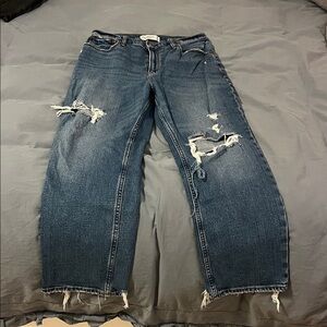 Abercrombie Women's Ankle Straight Ultra High Rise Jeans